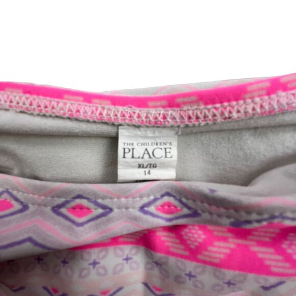 Children’s Place 2-piece Tankini Bathing Suit Swimsuit Pink Tropical Youth XL 14 - Picture 6 of 9